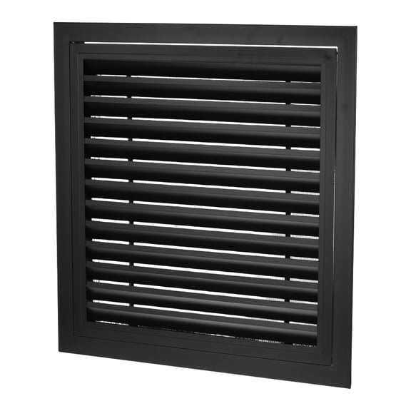 Uxcell 20" x 20" Return Air Vent Cover, Aluminum Alloy Return Air Grille Linear Bar Removable Grille with Mesh Filter for Sidewall Wall Ceiling Floor HVAC System, Black