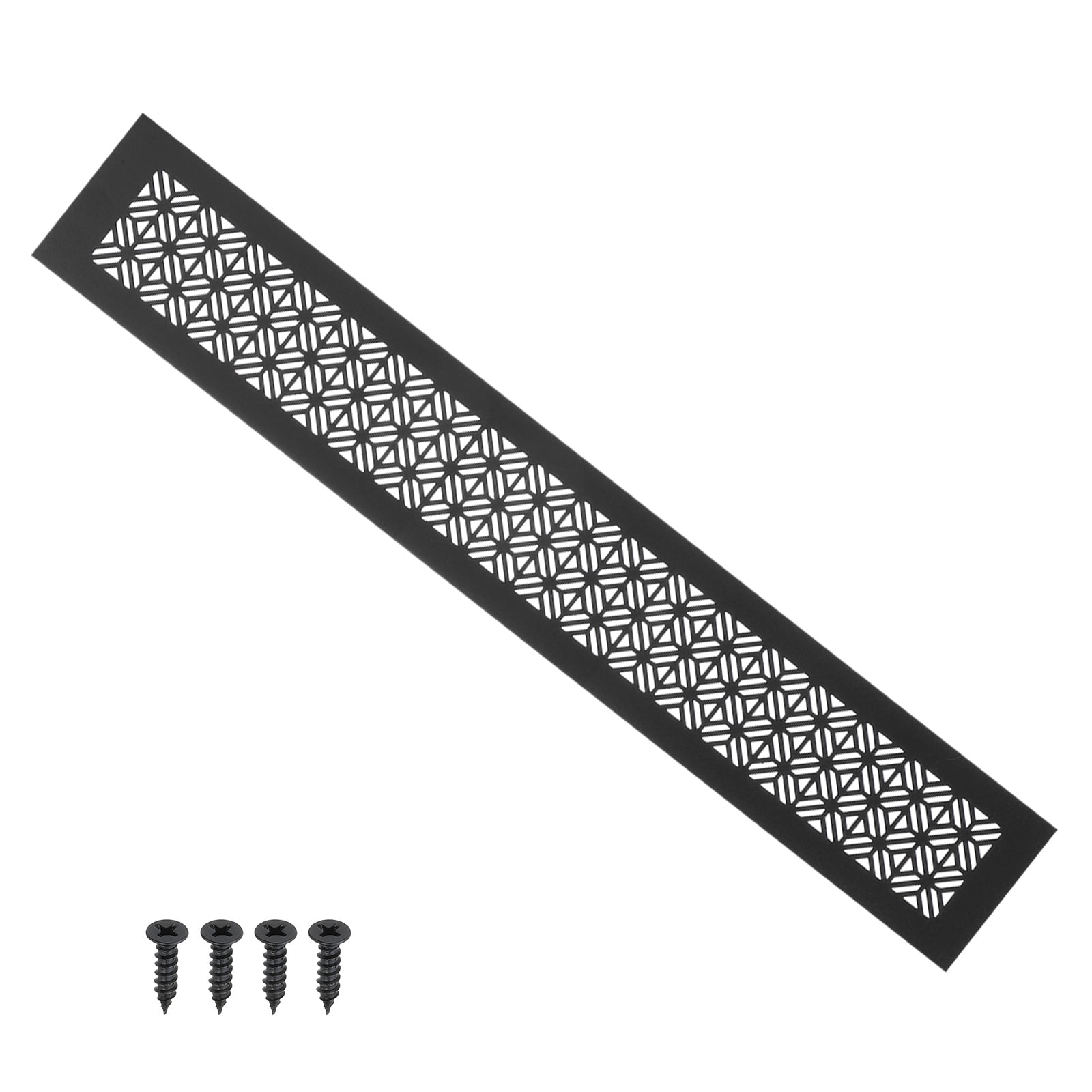 Uxcell Door Air Vent Cover, Heavy Duty Aluminum Grille Ventilation Cover Louvered with Mounting Screw for Wardrobe Door 20 x 3 Inch