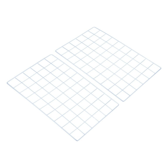 Uxcell 20"x12" Wire Grid Panel, 2 Pack Wall Grid Panels Board Photo Display Decor Hanging Organizer, White