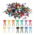 thumbnail image 1 of Uxcell 200 PCS Paper Brass Fasteners Colorful Split Pins Pastel Mini Metal Brads, Multicolor, 5 x 9 mm, 1 of 6