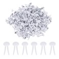 thumbnail image 1 of Uxcell 200 PCS Paper Brass Fasteners Split Pins Pastel Mini Metal Brads, White, 8 x 15 mm, 1 of 6