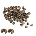 thumbnail image 1 of Uxcell 200 Pack 6.5mm Crimp Beads Covers Round Open Beads End Tips Copper, 1 of 5