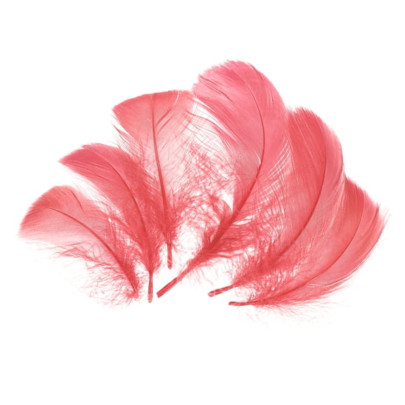 Uxcell 200 Pack Light Red Craft Feathers, 3-5 Inch Colored Feathers for Crafting, Fluffy Feather Bulk for DIY Crafts, Dream Catcher Supplies, Wedding Party Decoration