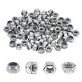 thumbnail image 1 of Uxcell 200-Pack Metric Nylon Insert Hex Lock Nuts, M8 x 1.25mm Thread 304 Stainless Steel Self-Locking Locknuts for Industrial, 1 of 7