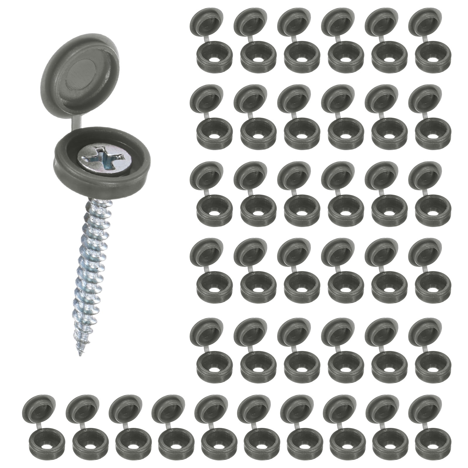 Plastic Screw Caps Brown Uxcell 50pc Screw Cover Caps - 5.3mm