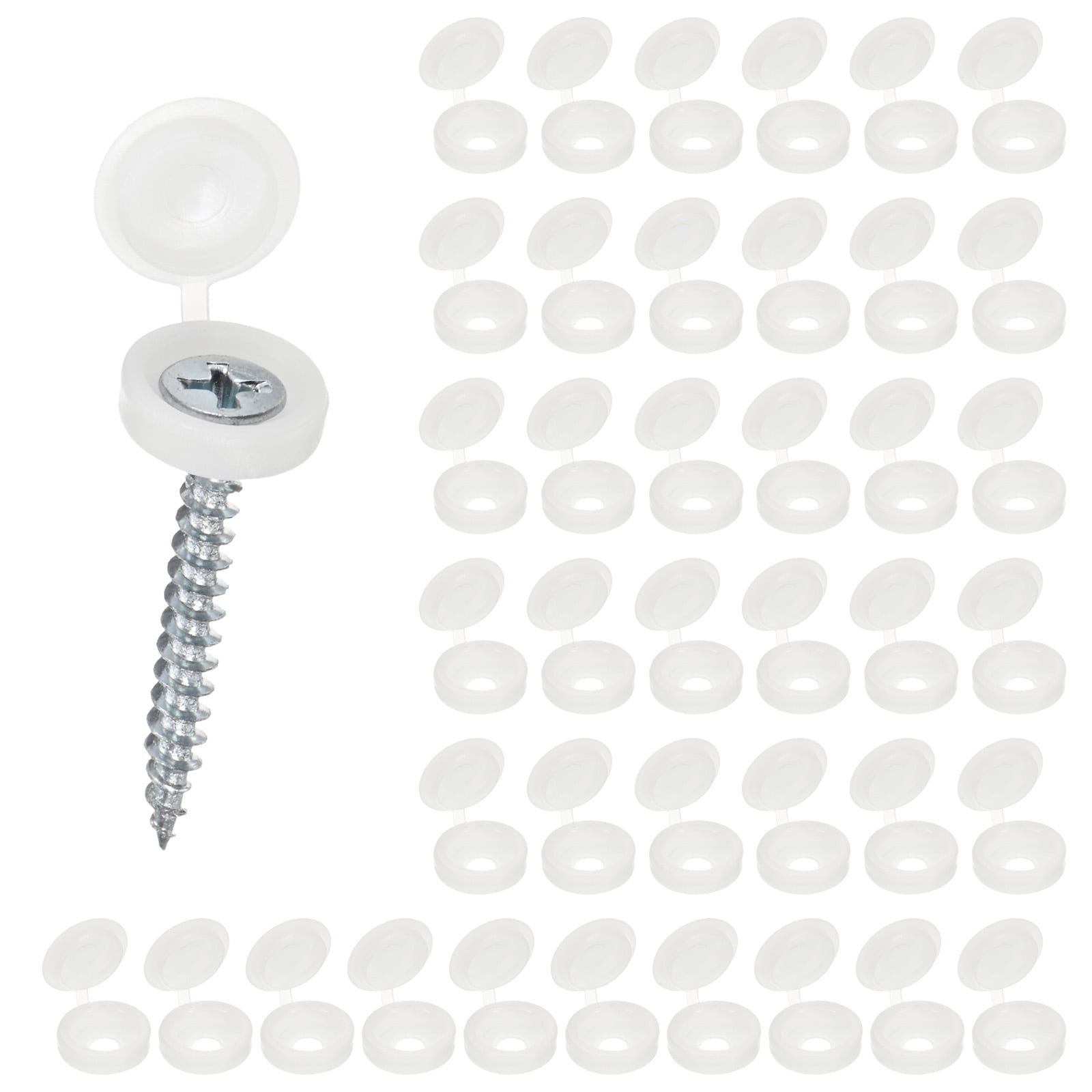 15pcs Rubber End Caps - 25mm (1 Inch) ID PVC Vinyl Round Screw Thread Protectors For Furniture, Pipes & Bolts - Yellow