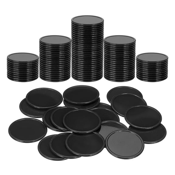 Uxcell 200 Pack Plastic Poker Chips, 1.5 Inch Learning Counters Counting Counters Disks Markers Opaque Game Tokens for Game Play Math Counting, Black