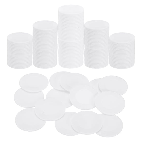 Uxcell 200 Pack Plastic Poker Chips, 38mm Mini Bingo Chips Learning Counters Counting Counters Disks Markers Opaque Game Tokens for Game Play Math Counting, White, Pattern