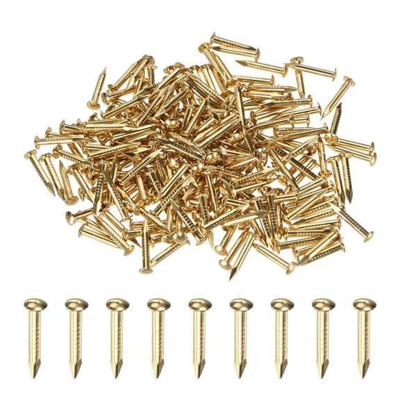 Uxcell 200-Pack Small Tiny Nails, 2mm x 15mm Brass Nails Hardware Round Head