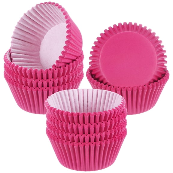 Uxcell 200-Pack Standard Cupcake Liners for Baking, Greaseproof Cupcake Wrappers for Wedding/Birthday/Party/Christmas[Rose Red]