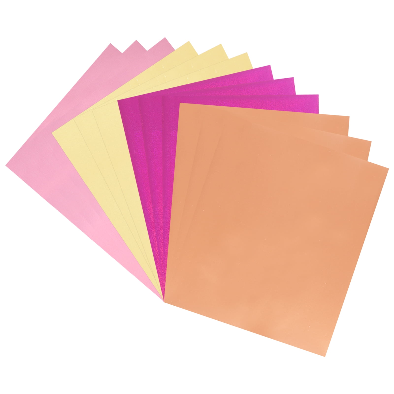 Uxcell 200 Pack Toner Reactive Foil Transfer Sheets 8.5x11 A4 Hot Foil Paper for Laser Printer Scrapbooking,4 color
