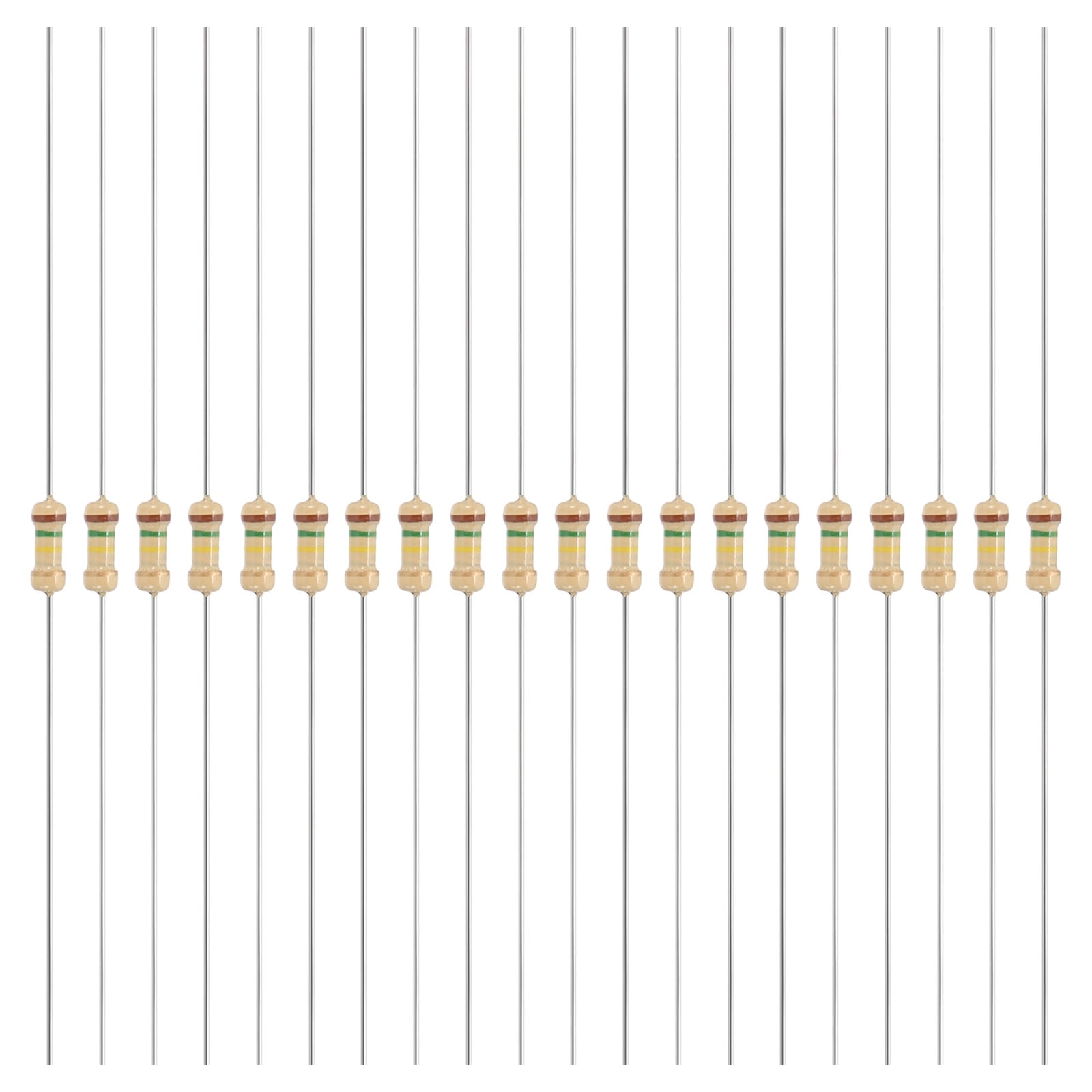 Uxcell 200 Pcs 1/4W (0.25 Watts) 150k Ohm ±5% Carbon Film Resistor ...