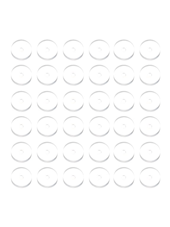 200 Pcs 5 mm Silicone Earring Back Stoppers Clear Disc Pads