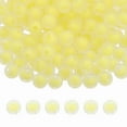 thumbnail image 1 of Uxcell 200 Pcs Acrylic Beads 0.08" Cute Beads for Bracelets Frosted Yellow, 1 of 6