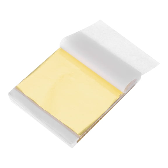Uxcell 200 Pcs Gold Leaf Sheets 3.5" x 3.5" Foil Sheets for Crafts,Copper Foil Color
