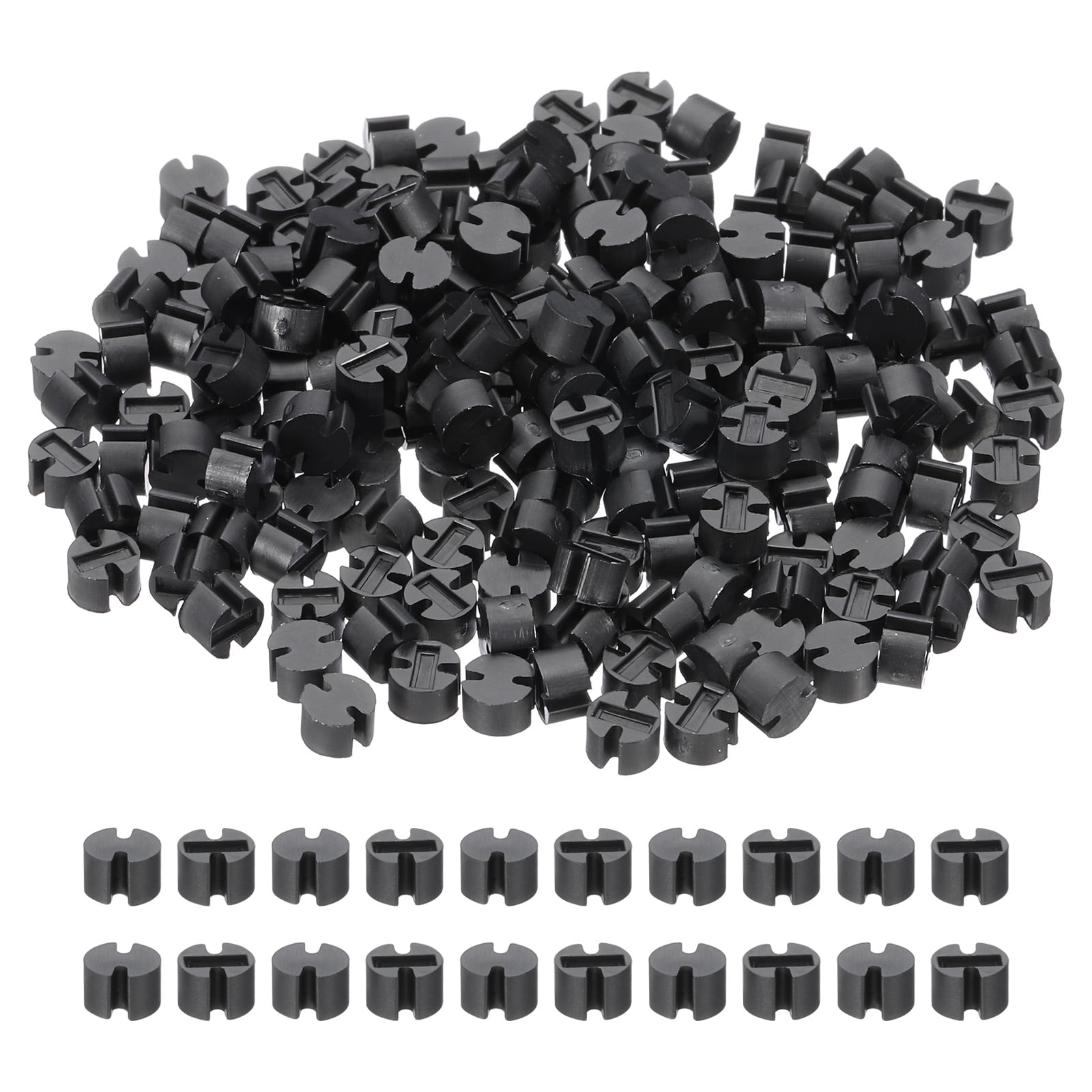 200 Distanziatori LED PATIKIL | Doppia Fossa 5x10 Mm In Nylon Nero | Per Montaggio PCB E Isolamento LED