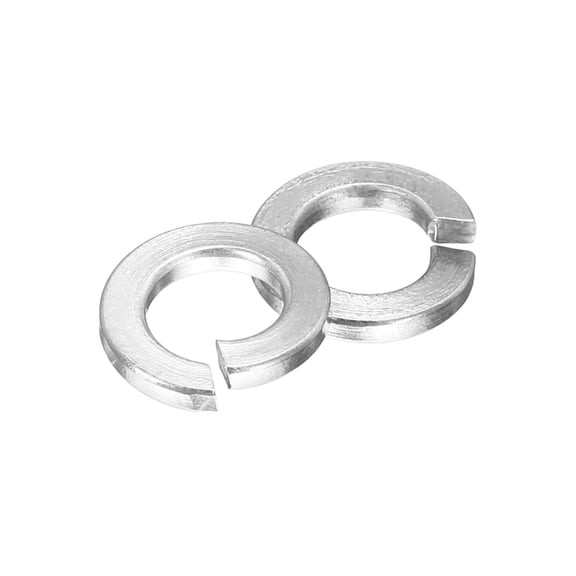 Uxcell 200 Pcs M3 Split Lock Washer, Spring Lock Washer 304 Stainless Steel Split Locking Ring Bright Dip for Screws Bolts Furniture Home Applications, Silver