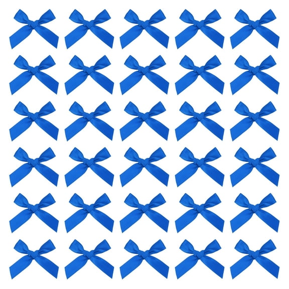 Uxcell 200 Pcs Mini Ribbon Bow 1.8 Inch Mini Fabric Satin Ribbon Flower Bows for Craft DIY Sewing Wedding Birthday Party Dark Blue