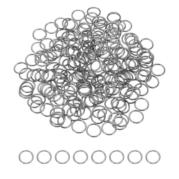 Uxcell 200 Pcs Open Jump Rings, 12mm Split Metal O Ring 1.2mm Thick Keychains Connector Ring for Jewelry Making DIY Necklaces Bracelet Earrings Craft Making, Gun Black
