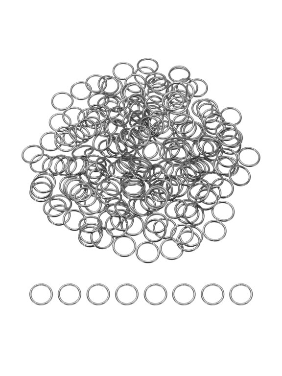 200 Pcs Open Jump Rings, 12mm Split Metal O Ring 1.2mm Thick Keychains Connector Ring for Jewelry Making DIY Necklaces Bracelet Earrings Craft Making, Gun Black