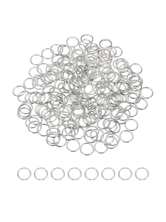 200 Pcs Open Jump Rings, 12mm Split Metal O Ring 1.2mm Thick Keychains Connector Ring for Jewelry Making DIY Necklaces Bracelet Earrings Craft Making, Silver Tone