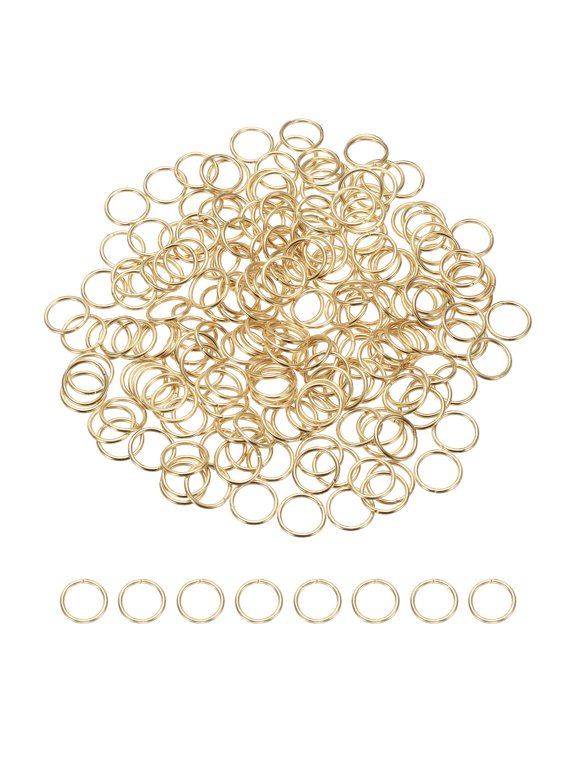 200 Pcs Open Jump Rings, 12mm Split Metal O Ring 1.2mm Thick Keychains Connector Ring for Jewelry Making DIY Necklaces Bracelet Earrings Craft Making, K Gold