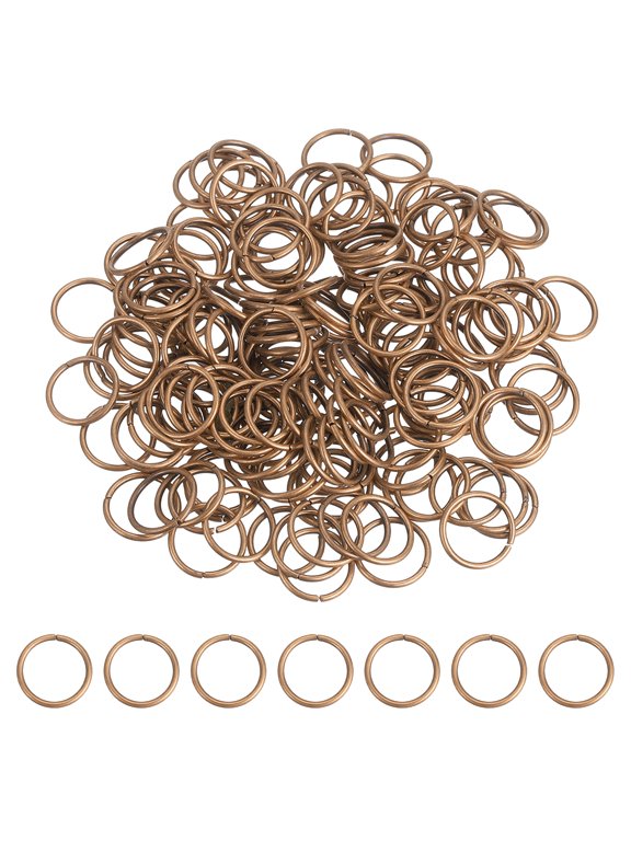 200 Pcs Open Jump Rings, 16mm Split Metal O Ring 1.5mm Thick Keychains Connector Ring for Jewelry Making DIY Necklaces Bracelet Earrings Craft Making, Red Copper