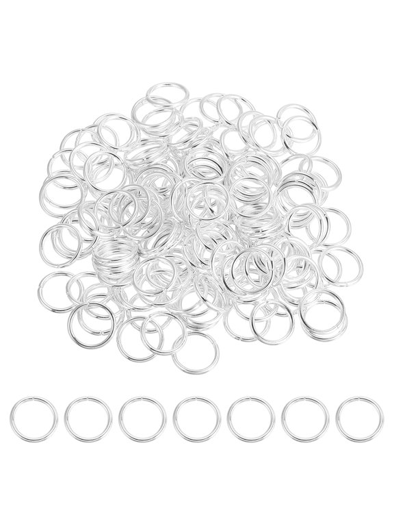 200 Pcs Open Jump Rings, 18mm Split Metal O Ring 2mm Thick Keychains Connector Ring for Jewelry Making DIY Necklaces Bracelet Earrings Craft Making, Silver