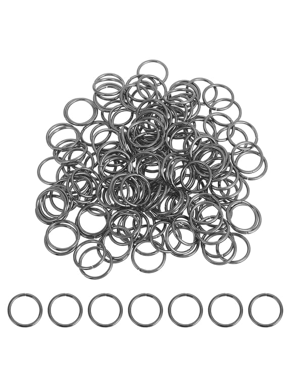 200 Pcs Open Jump Rings, 20mm Split Metal O Ring 2mm Thick Keychains Connector Ring for Jewelry Making DIY Necklaces Bracelet Earrings Craft Making, Bright Black