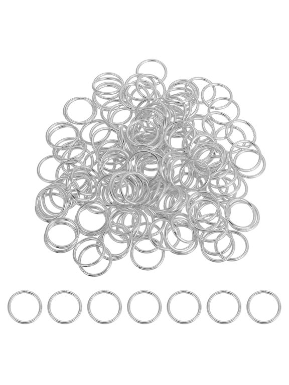 200 Pcs Open Jump Rings, 20mm Split Metal O Ring 2mm Thick Keychains Connector Ring for Jewelry Making DIY Necklaces Bracelet Earrings Craft Making, Bright White