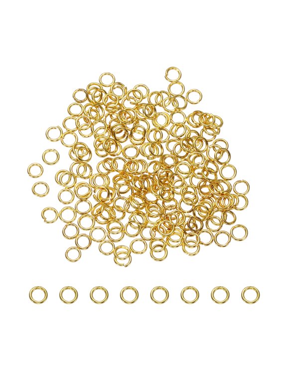 200 Pcs Open Jump Rings, 3mm Split Metal O Ring 0.5mm Thick Keychains Connector Ring for Jewelry Making DIY Necklaces Bracelet Earrings Craft Making, Gold