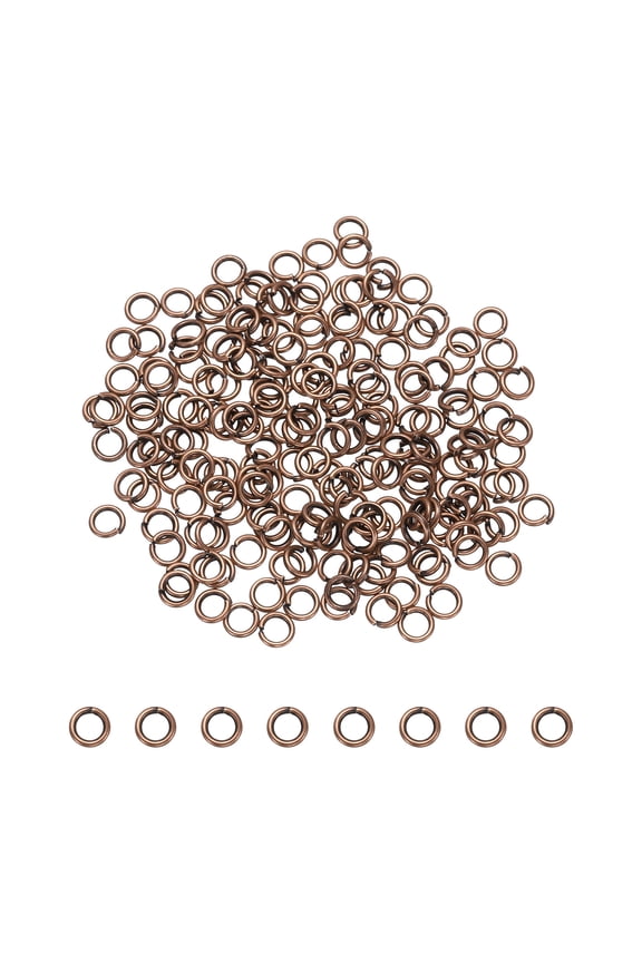 200 Pcs Open Jump Rings, 3mm Split Metal O Ring 0.5mm Thick Keychains Connector Ring for Jewelry Making DIY Necklaces Bracelet Earrings Craft Making, Copper