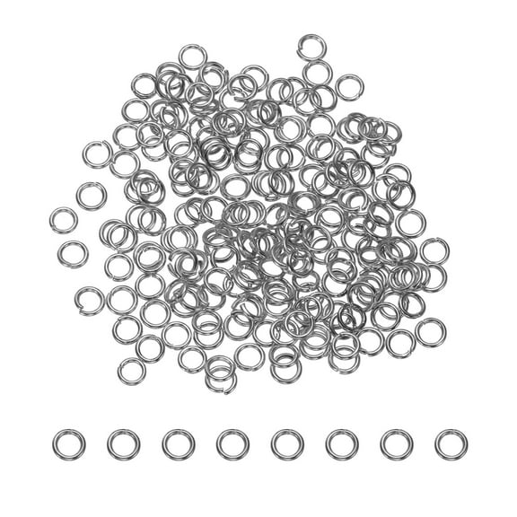 Uxcell 200 Pcs Open Jump Rings, 3mm Split Metal O Ring 0.5mm Thick Keychains Connector Ring for Jewelry Making DIY Necklaces Bracelet Earrings Craft Making, Rhodium