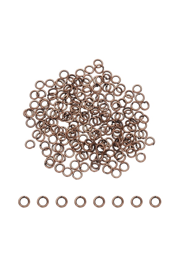 200 Pcs Open Jump Rings, 4mm Split Metal O Ring 0.7mm Thick Keychains Connector Ring for Jewelry Making DIY Necklaces Bracelet Earrings Craft Making, Copper
