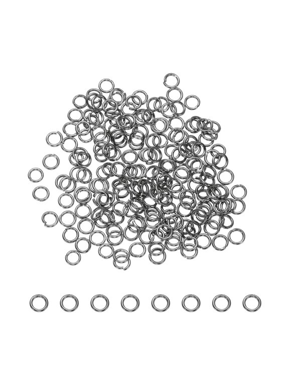 200 Pcs Open Jump Rings, 5mm Split Metal O Ring 0.7mm Thick Keychains Connector Ring for Jewelry Making DIY Necklaces Bracelet Earrings Craft Making, Gun Black