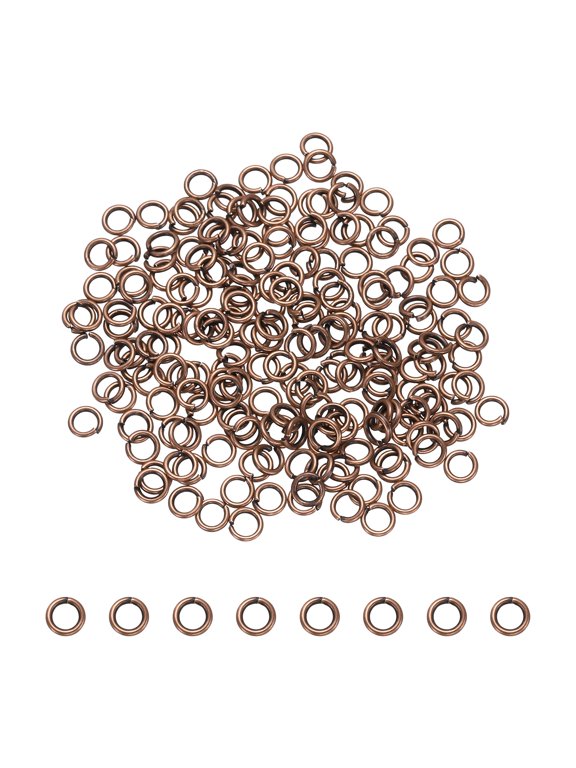 200Pcs Open Jump Rings, 5mm Split Metal O Ring 0.7mm Thick Keychains Connector Ring for Jewelry Making DIY Necklaces Bracelet Earrings Craft Making, Copper