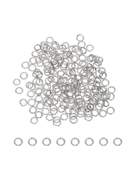 200 Pcs Open Jump Rings, 5mm Split Metal O Ring 0.7mm Thick Keychains Connector Ring for Jewelry Making DIY Necklaces Bracelet Earrings Craft Making, Silver Tone