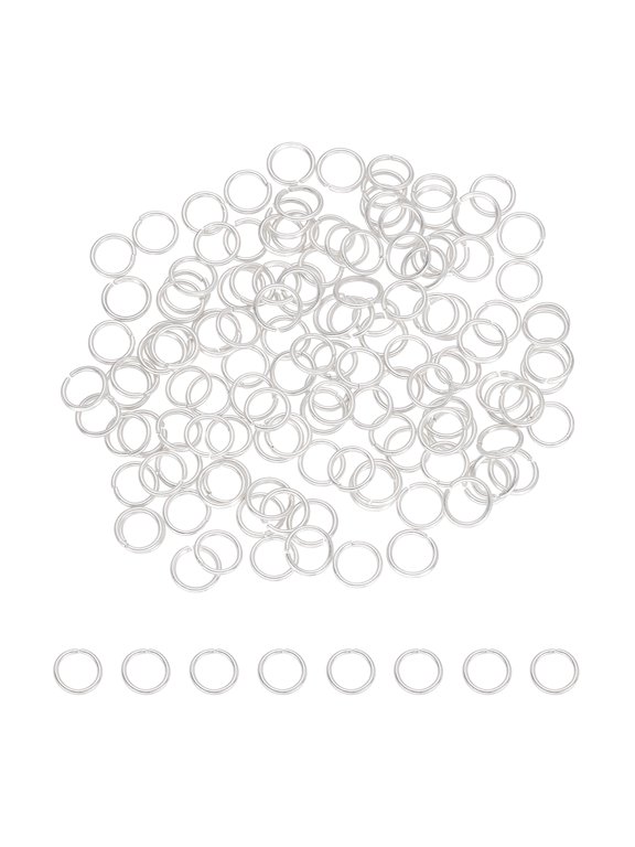200 Pcs Open Jump Rings, 6mm Split Metal O Ring 0.7mm Thick Keychains Connector Ring for Jewelry Making DIY Necklaces Bracelet Earrings Craft Making, Matte Silver