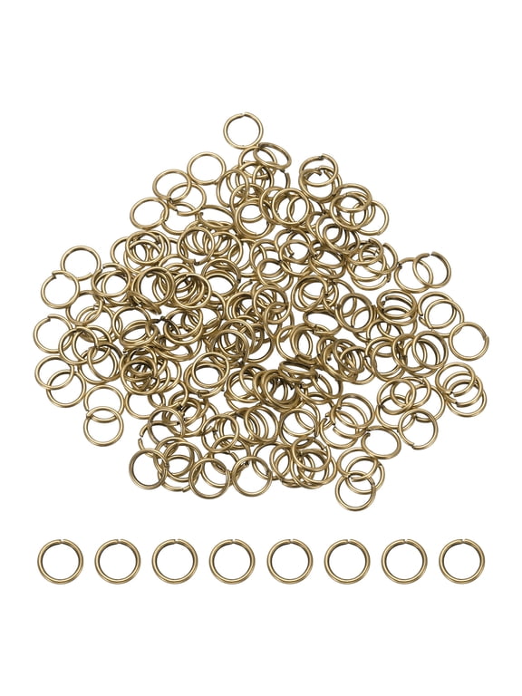 200 Pcs Open Jump Rings, 6mm Split Metal O Ring 0.7mm Thick Keychains Connector Ring for Jewelry Making DIY Necklaces Bracelet Earrings Craft Making, Bronze
