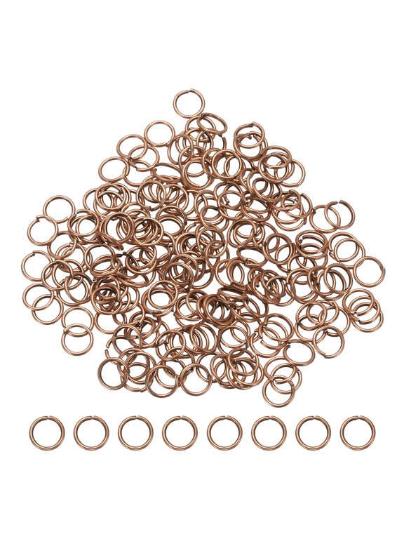 200 Pcs Open Jump Rings, 7mm Split Metal O Ring 0.7mm Thick Keychains Connector Ring for Jewelry Making DIY Necklaces Bracelet Earrings Craft Making, Copper