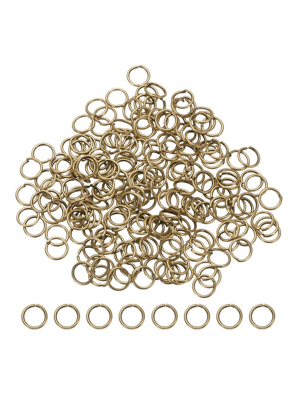 200 Pcs Open Jump Rings, 7mm Split Metal O Ring 0.7mm Thick Keychains Connector Ring for Jewelry Making DIY Necklaces Bracelet Earrings Craft Making, Bronze
