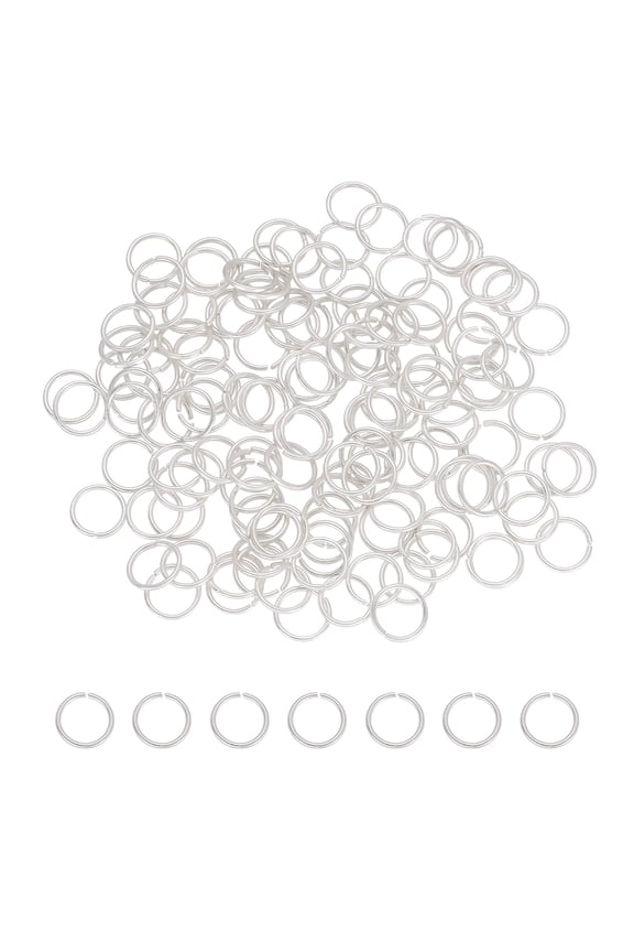 200 Pcs Open Jump Rings, 7mm Split Metal O Ring 0.7mm Thick Keychains Connector Ring for Jewelry Making DIY Necklaces Bracelet Earrings Craft Making, Matte Silver