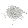 thumbnail image 1 of Uxcell 2000 Pack 1.5mm Round Crimp Beads Making Crimp End Spacer Bead, Silver Tone, 1 of 5