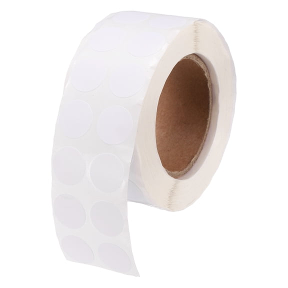 Uxcell 2000 Pcs Colored Dots Stickers, 1/2" Adhesive Round Color Coding Labels Sticky Polka Circle Price Stickers for Classroom Office Papers Shop, White (2000 Pcs Per Roll, 1 Roll)