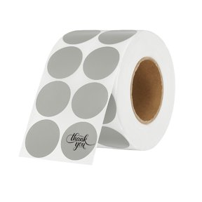 Uxcell 2000Pcs Round Thermal Labels 1" Circle Colored Stickers Self Adhesive Tags for Office Diary Notebook Gray