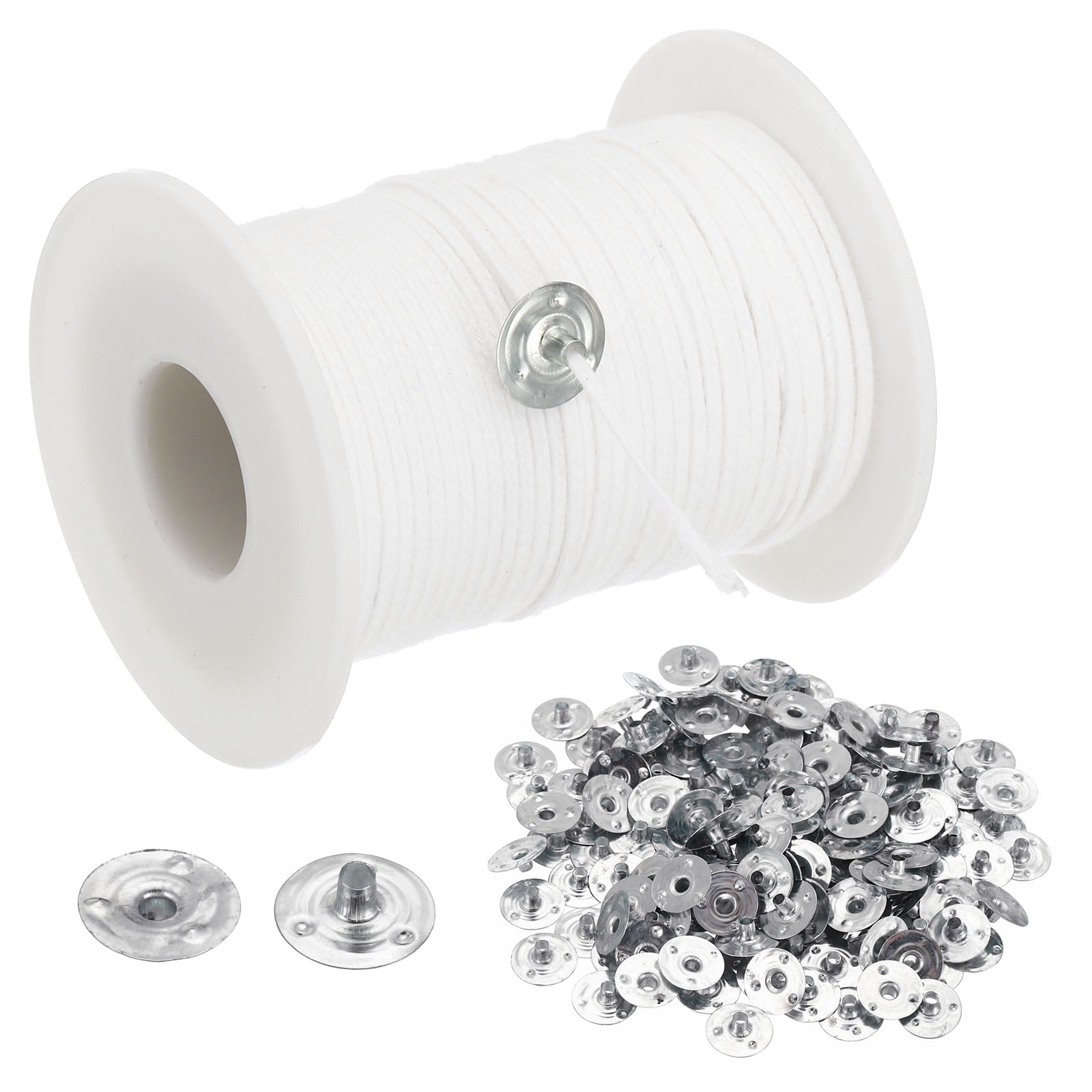 Uxcell 200Ft Braided Candle Wicks, 21 PLY Cotton Candle Wick Spool with