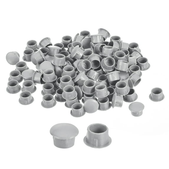 Uxcell 200Pack 10mm(3/8") Dia Plastic Screw Hole Plugs Cover for Furniture, Light Grey