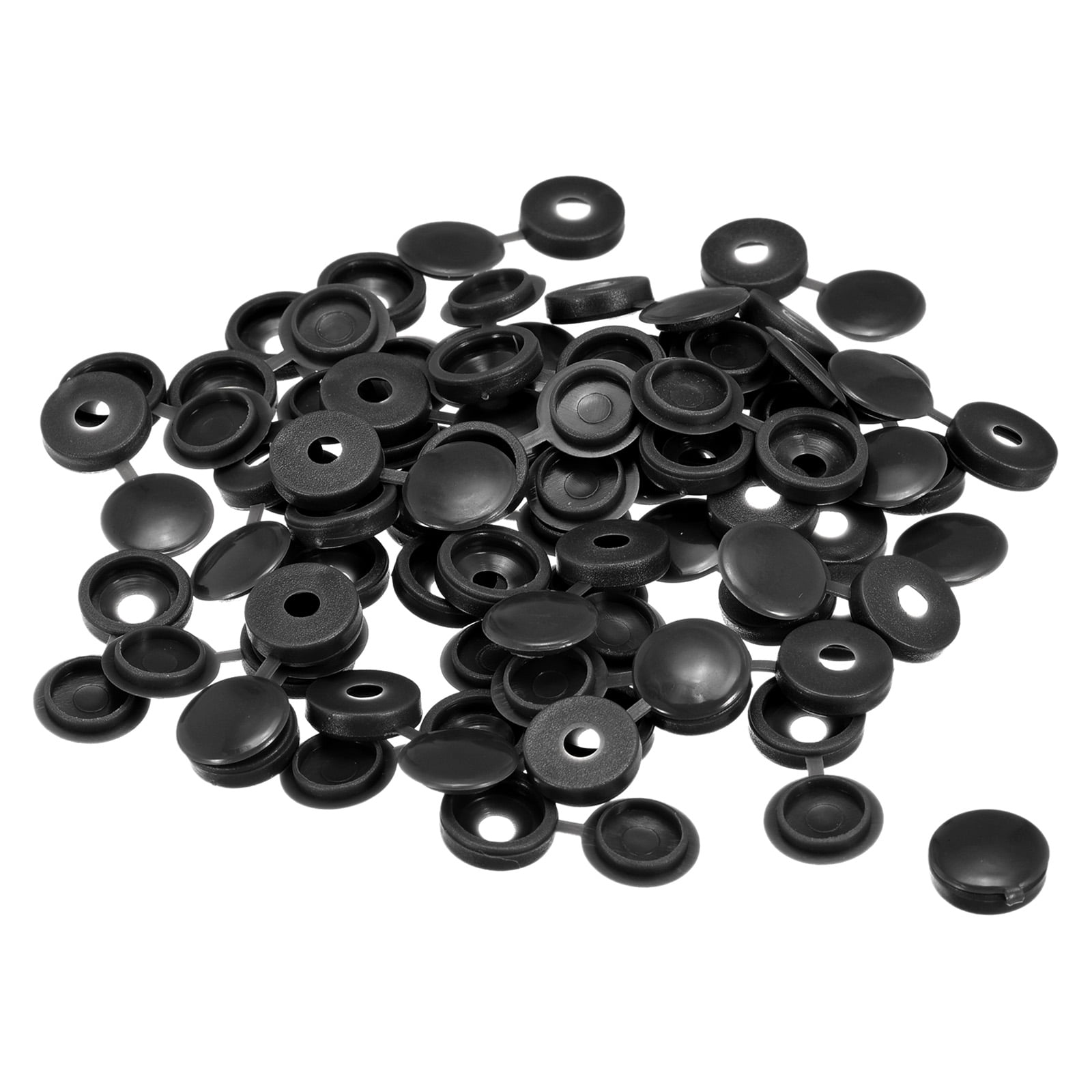 Uxcell 200Pack 5mm Hinged Screw Cover Caps Plastic Fold Screw Snap