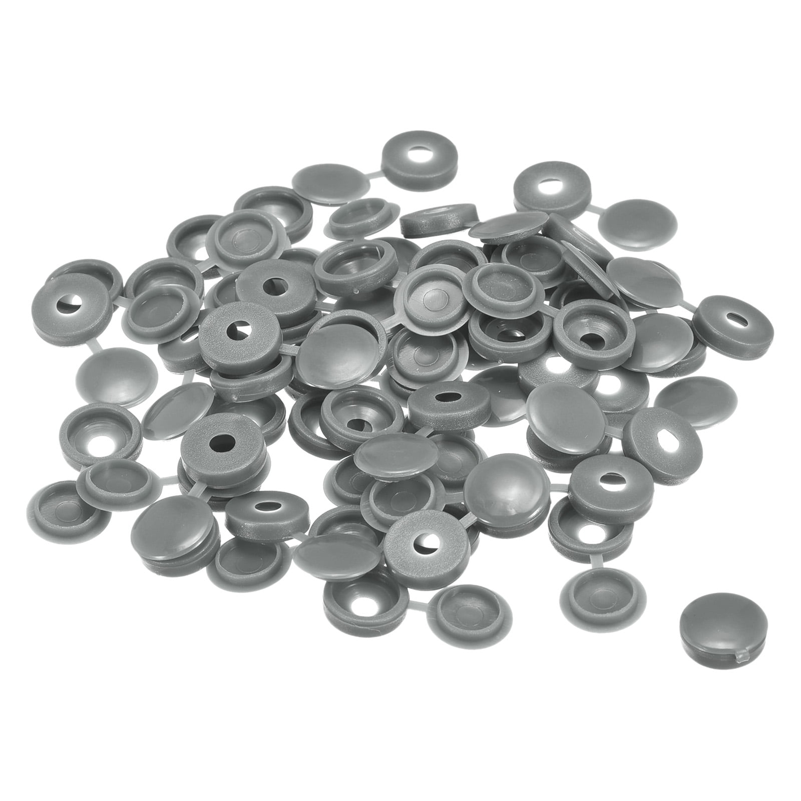 Uxcell 200Pack 5mm Hinged Screw Cover Caps Plastic Fold Screw Snap