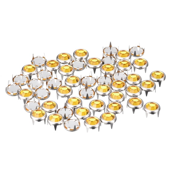 200Pack 8mm Rhinestone Stud Refills Embellishment Decorative Rivets Champagne